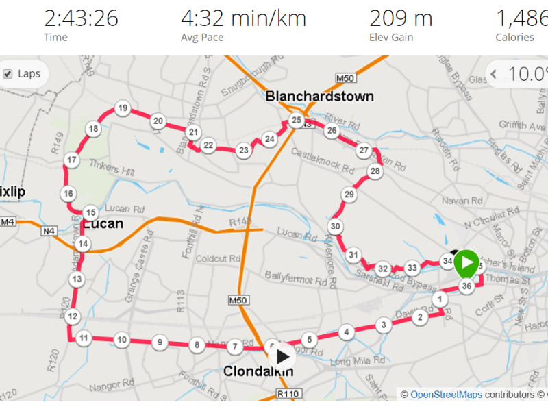36 Kilometres, the Longest Run